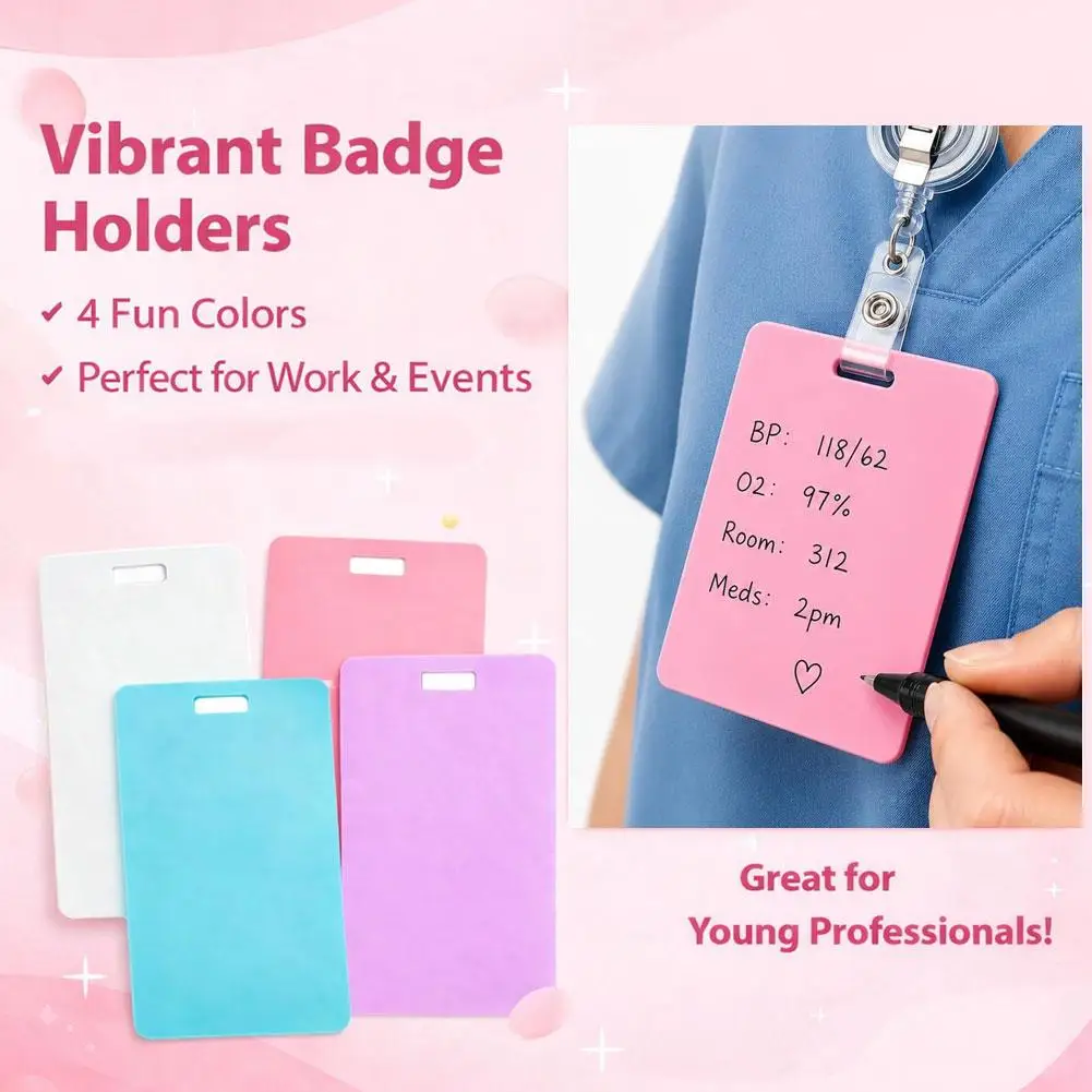 Erasable Badge Sticky Notes Reusable Chest Notebook for Jotting Down Notes Quick Note Taking by Nurses and Doctors