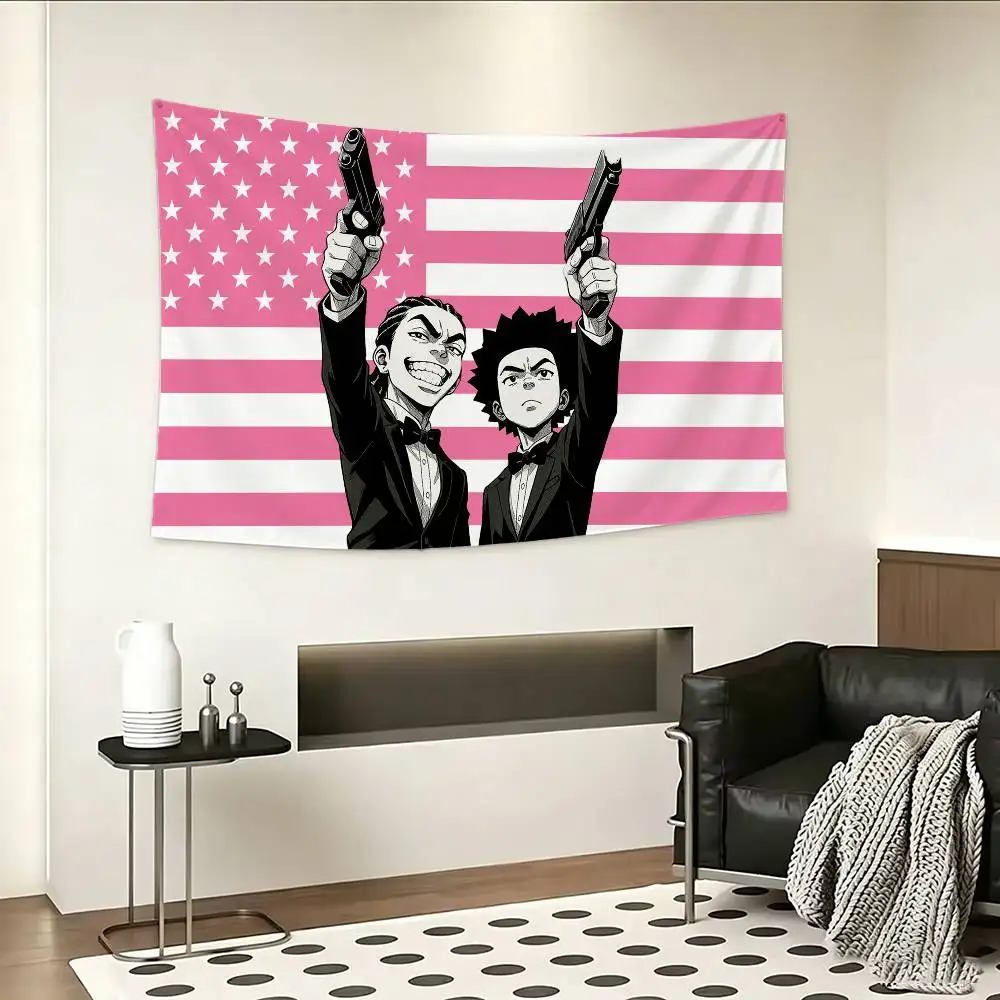 Anime The B-Boondocks Flags Wall Hanging Background Art Banner for Bedroom Home Outdoor Decor