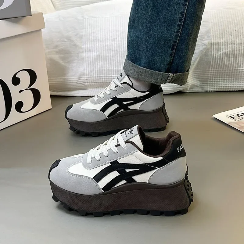 2025New Frauen Dicke Sohle Sneaker Nicht-slip Jogging Schuhe Höhe Erhöht Student Trainer Tennis Schuhe Zapatos Para Mujeres