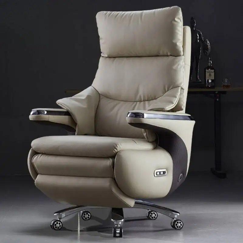 

Swivel Beige Office Chair Reclining Adjustable Designer Relaxing Office Chairs Comfortable Wheels Gaming Stuhl Home Furniture