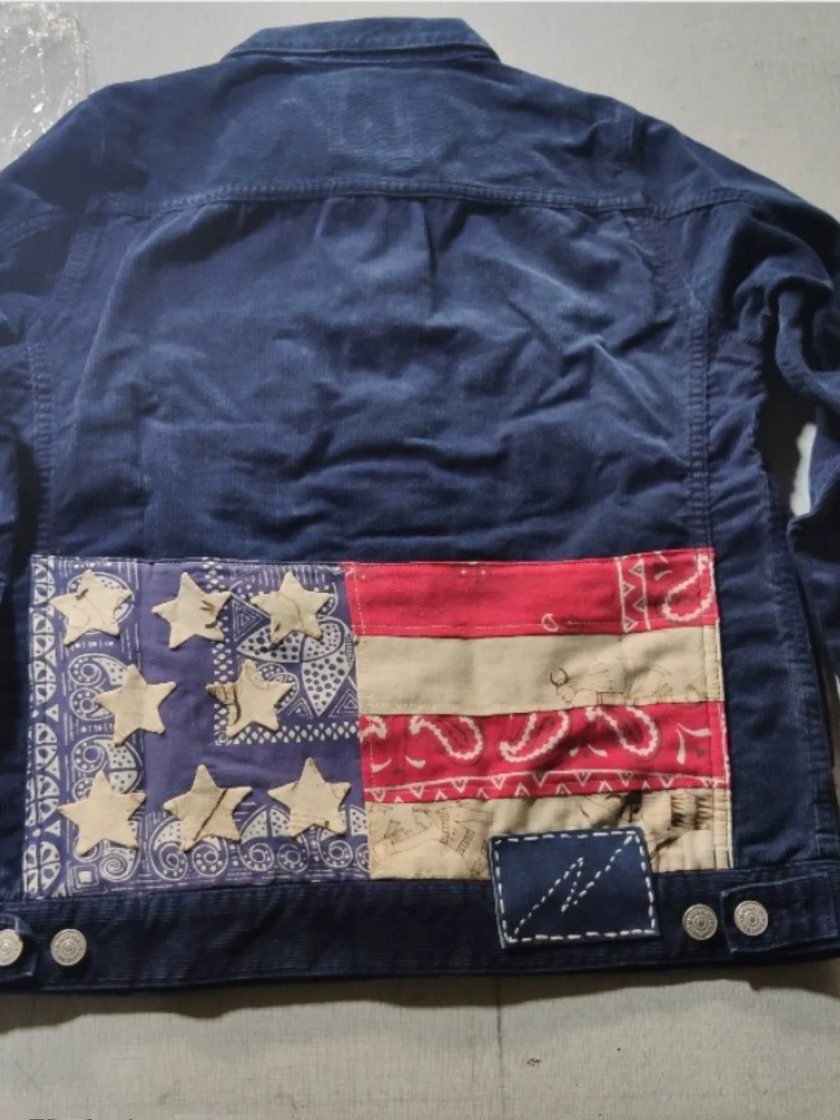 VISVIM FIL 20SS ICT 101 JKT Japanese trendy Nakamura corduroy flag blue dyed vintage jacket