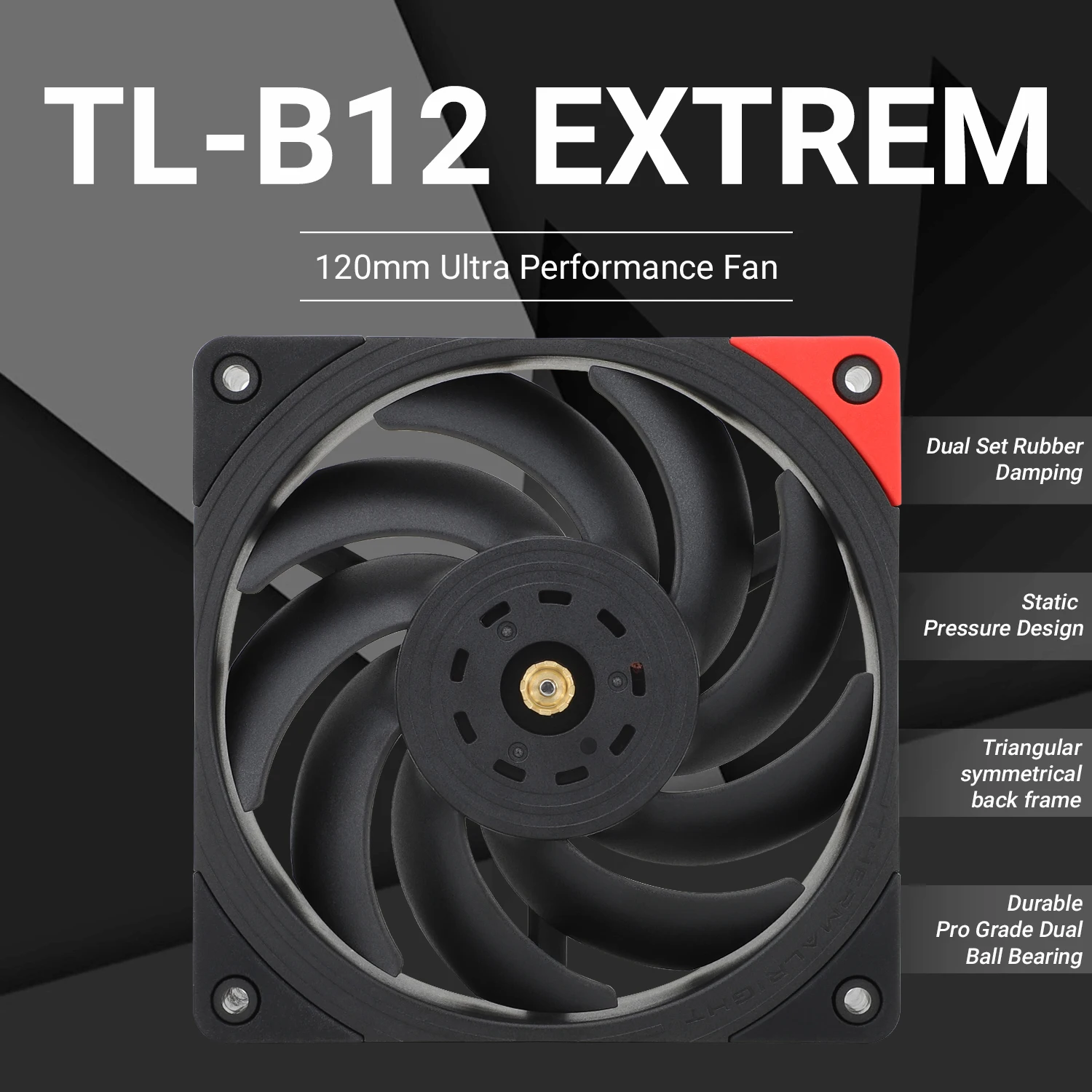 

Корпусный вентилятор Thermalright 120 мм TL-B12 EXTREM LCP/B12/B12W/B12 EXTREM Вентилятор охлаждения процессора 120 мм Статическое давление Оптимизация Ультратонкий