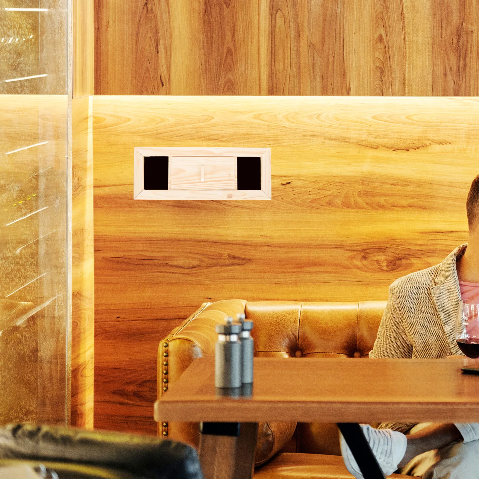 

Wooden Sauna Air Vent Solid Long-Lasting Ventilation Window for Sauna Room Steamed Room Air Vent Outlet Accessory