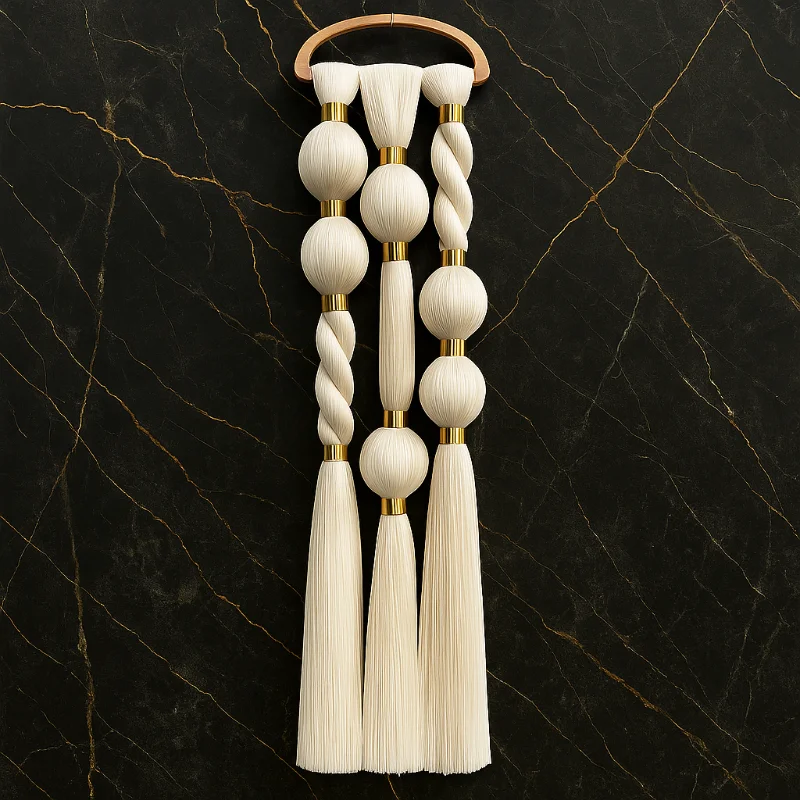 Luxury Handmade Macrame Wall Hanging Boho Polyester Fiber Art Large Tassel Decor for Hotel Living Room Wedding Backdrop
