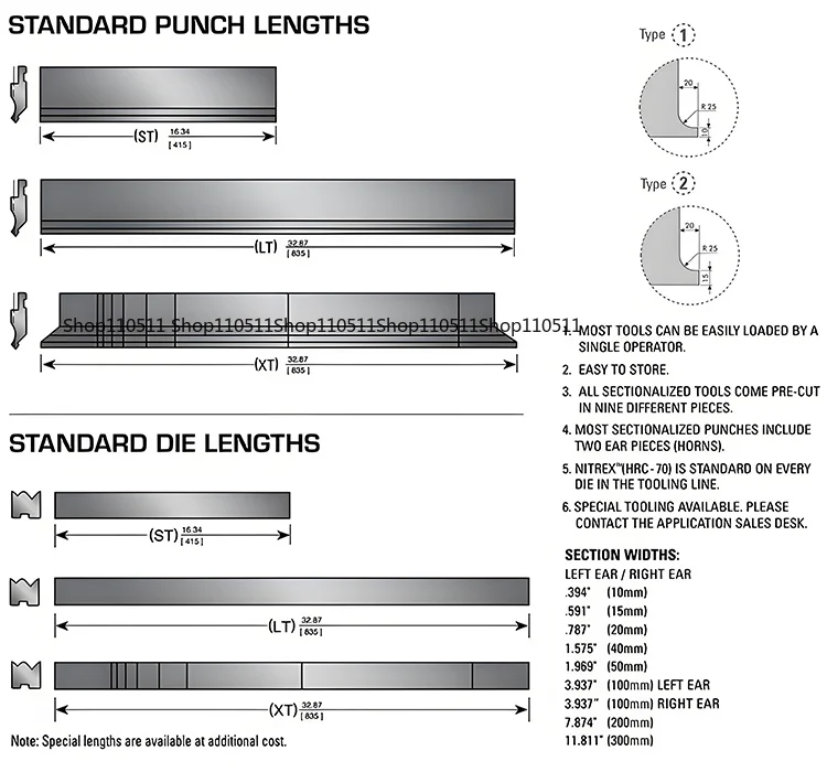 Hardening Segmented Bending Machine Lower Die for Sheet Metal Processing