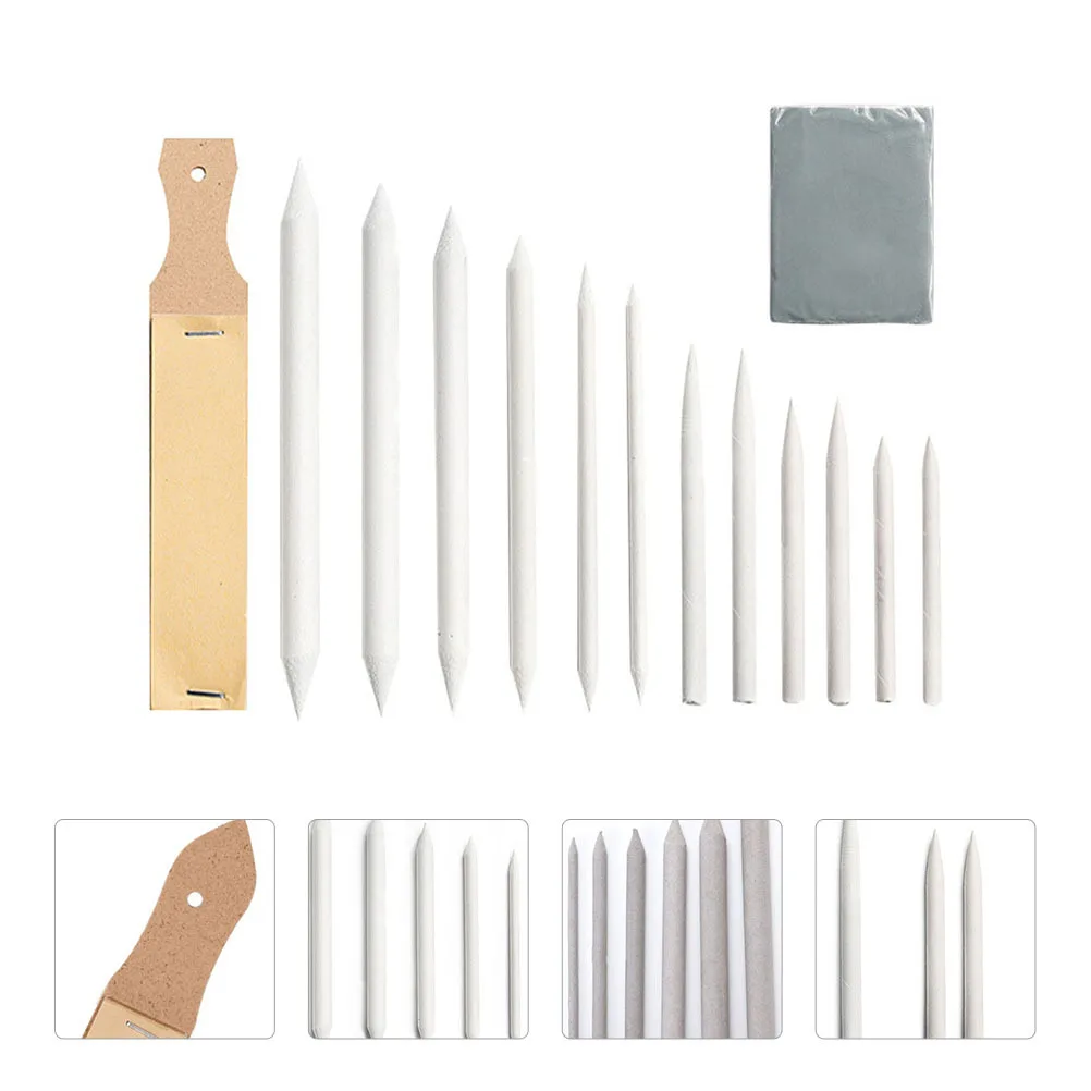 1Set Comprehensive Drawing Sketching Kit Blending Stump Wiping Pen Safe Eco Friendly Durable and Practical for Artists