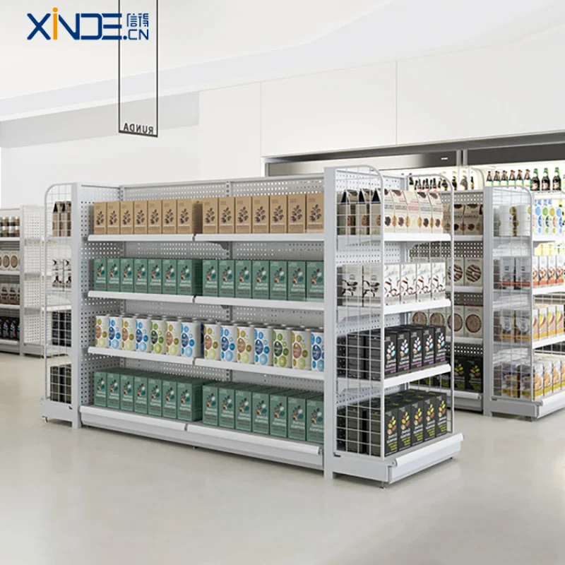 custom.XINDE Customized Light Duty Retail Showcase Rack Wooden Display Stand with Iron Metal Shelves Perfume Cosmetics Store Exh
