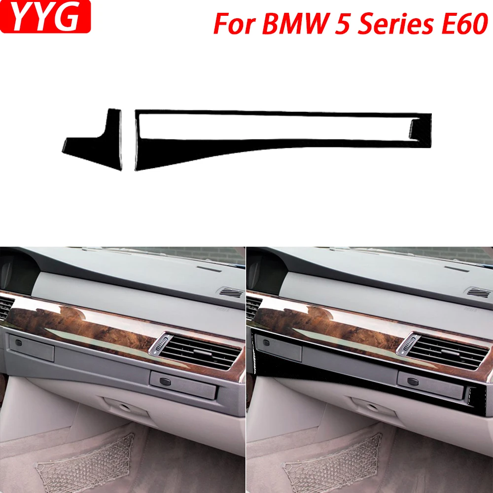 

For BMW 5 Series E60 2004-2010 Piano Black Copilot Water Cup Holder Panel Decorative Cover Car Interior Accessories Sticker