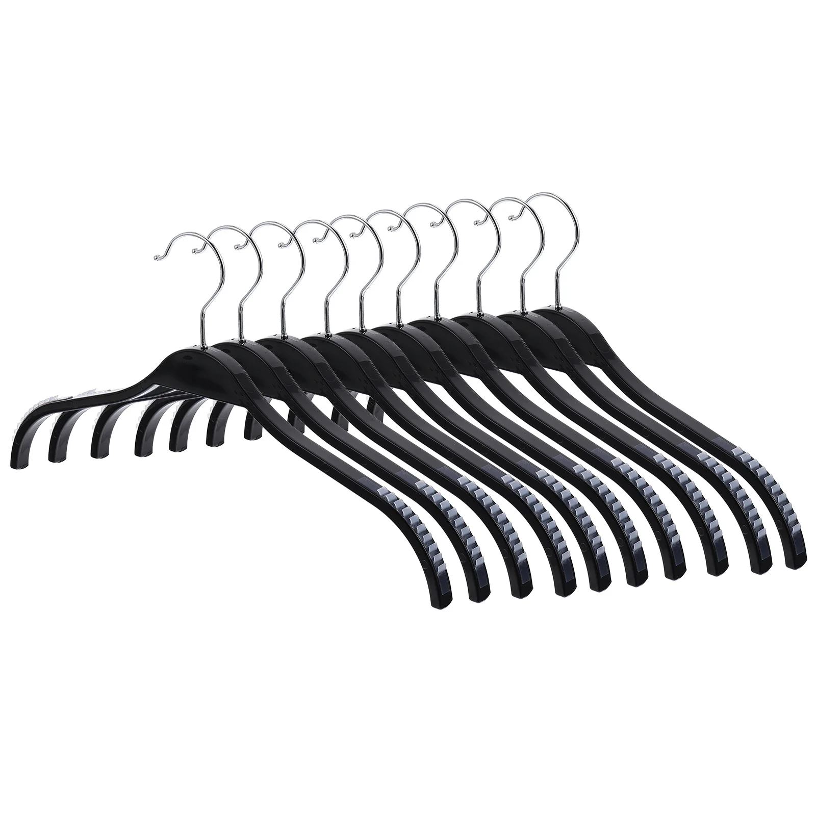 

10 pcs Traceless Clothing For Coat Clothes Hangers Wet Dry Clothes Rustproof Sun-Resistant Clothing Hangers