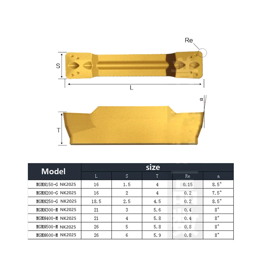 Insertos de ranura CNC de alta calidad MGMN150-G 200-G 300-M 500-M NK2025, hoja de torneado de torno resistente al desgaste para mecanizado de piezas de acero