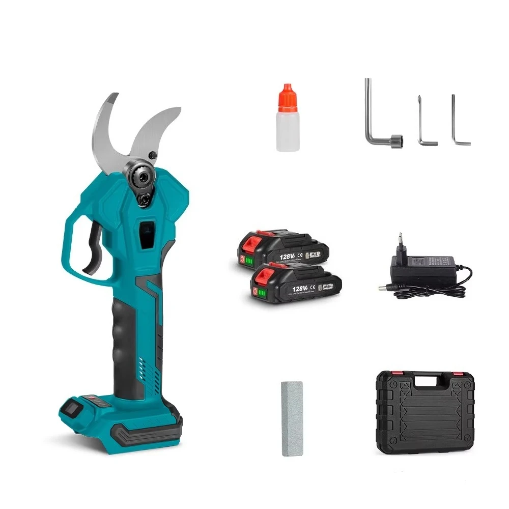 무선 레벨 4 기어 휴대용 브러시리스 리튬 전기 전정 가위 (마키타 배터리용 디지털 화면 디스플레이 포함)