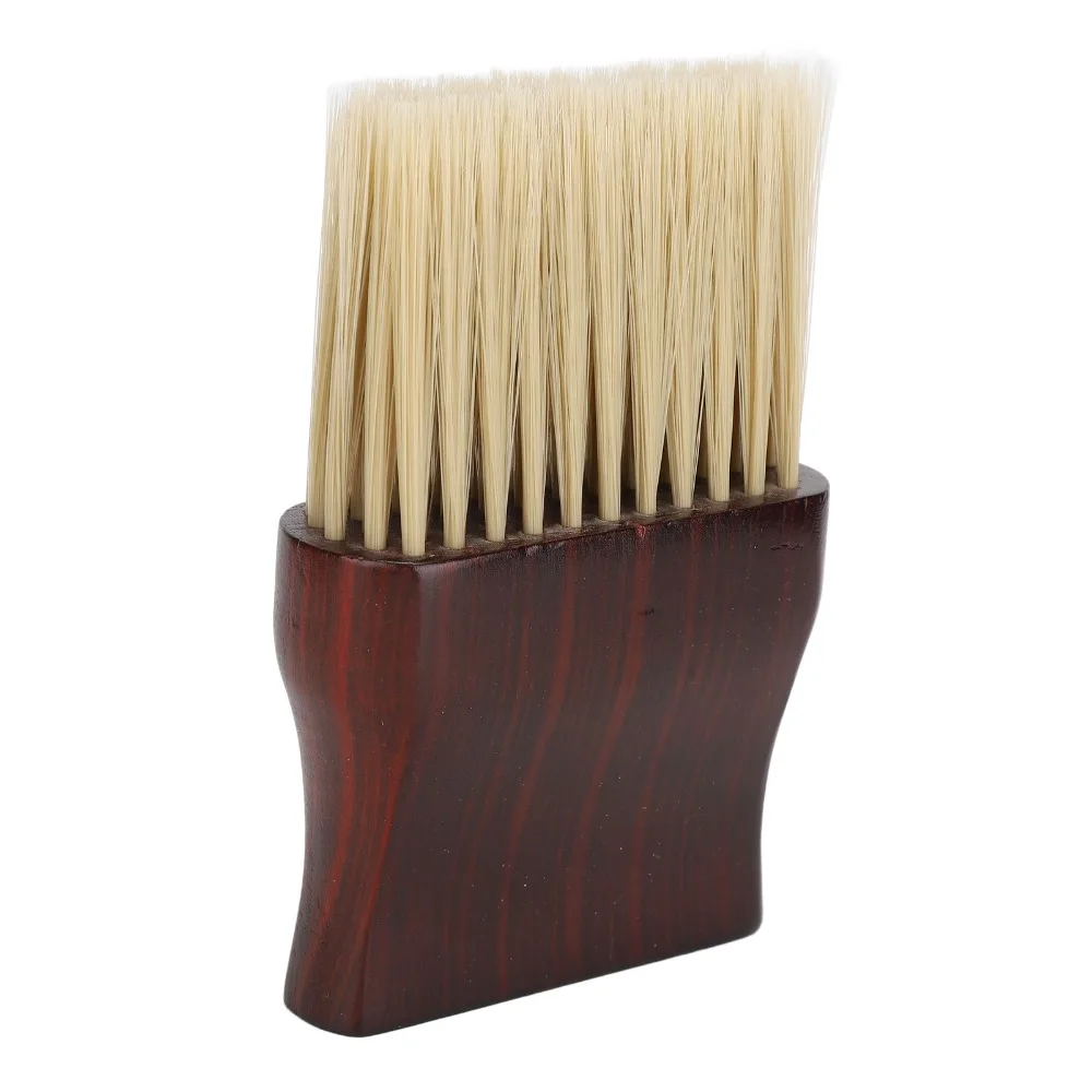 Professional Neck Duster Brush Durable Soft Neck Cleaning Brush Ergonomic Handle Solid Wood Handle Salon Neck Brush Home Use
