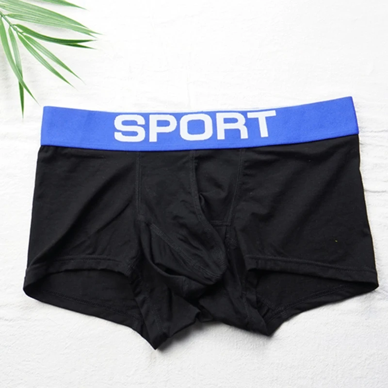 Double Convex Pouch Sexy Boxers Superior Cotton Breathable Shorts Comfort Wide Waistband Panties Plus Size Jockstraps Underwear