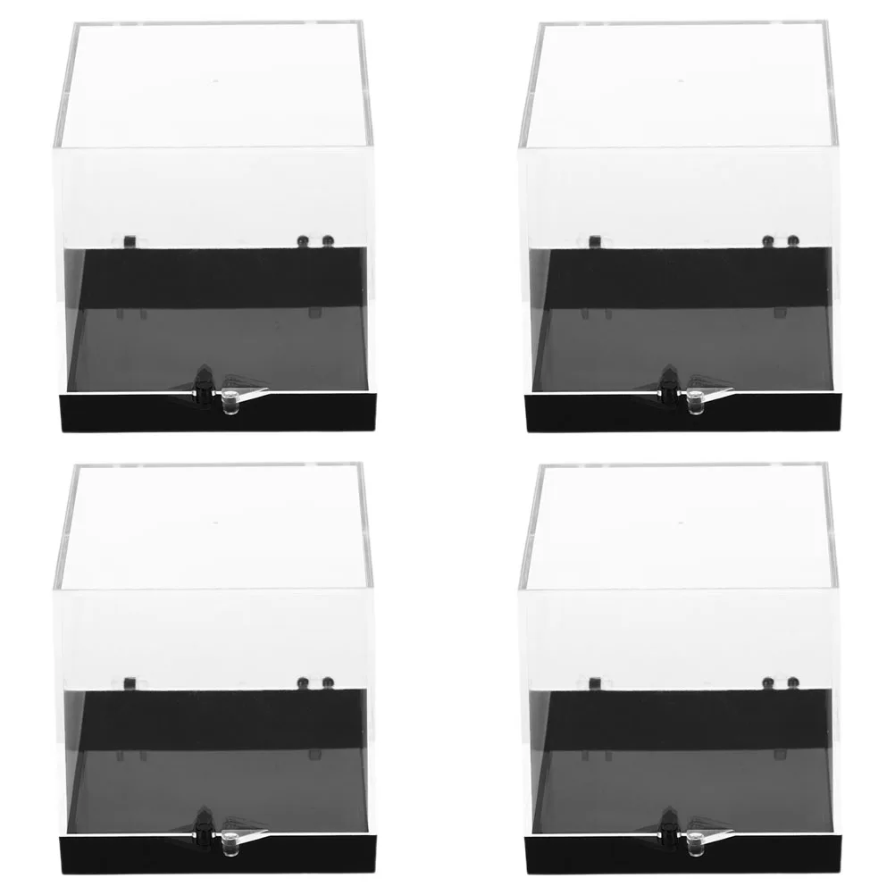 

4 Pcs Rock Display Box Plastic Storage Case for Mineral Specimens Organizing Container