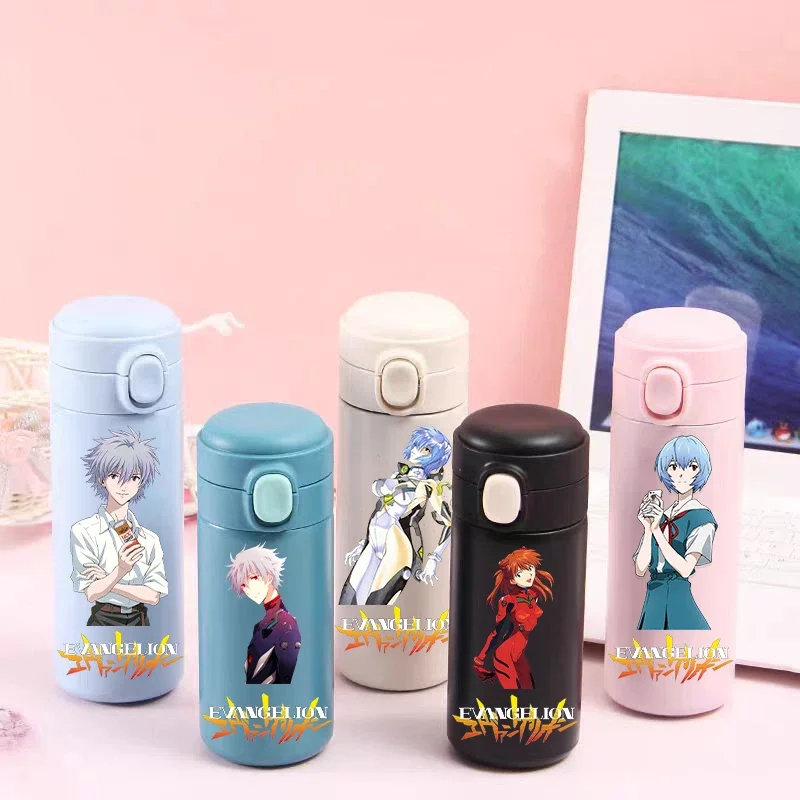 

Anime 420ML EVA Nagisa Kaworu Thermos Water Bottle Anime Portable Children 304 Stainless Steel Cartoon Outdoor Sport Water Mug