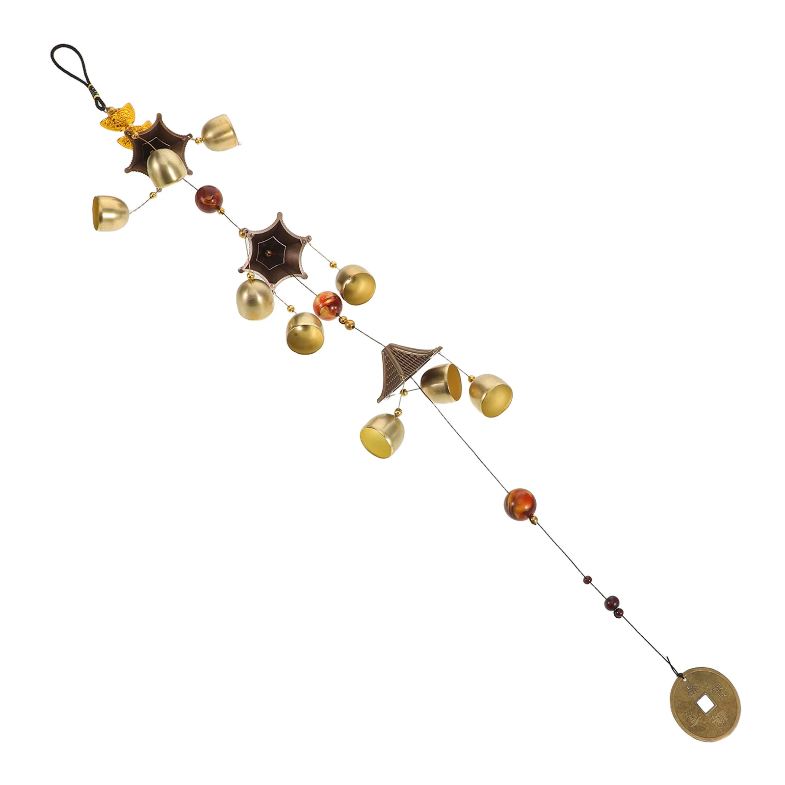 

Classical Vintage Chinese Wind Chimes Rustic Metal Bell Hanging Garden Porch Patio Entry Decor Melodic Sound Outdoor Ornament