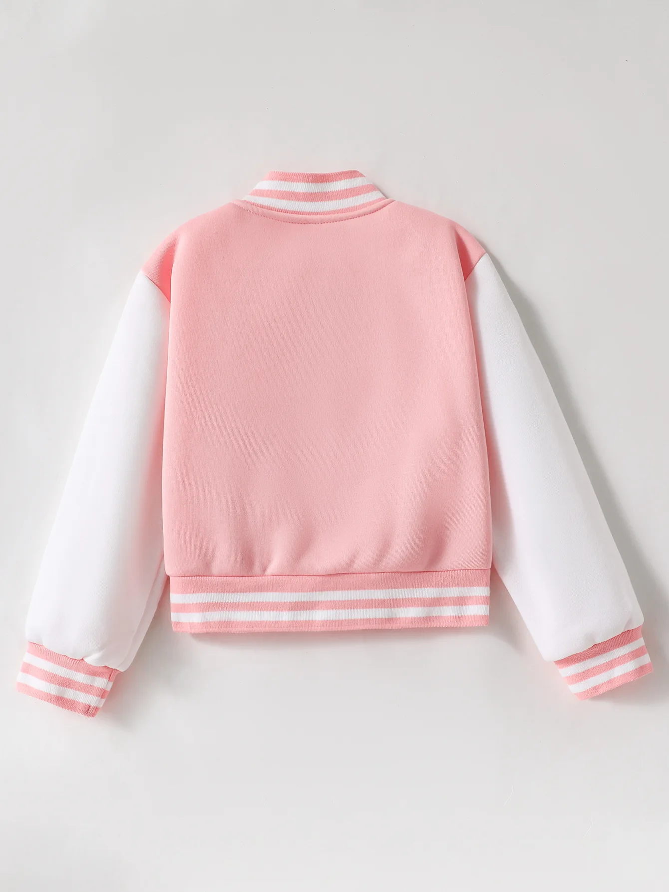 Ins Children's Clothing Girls' Spring and Autumn Jacket Girls' College Style Knitted Cardigan Contrast Color Casual Spring and Autumn Baseball Uniforms Girls' Casual Clothes