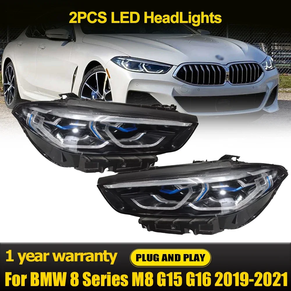 For BMW 8 Series 840i 850i M8 G15 G16 Headlight 2019-2023 G14 Laser Headlamps Assembly Car Light Signal Lamp Original Headlamp