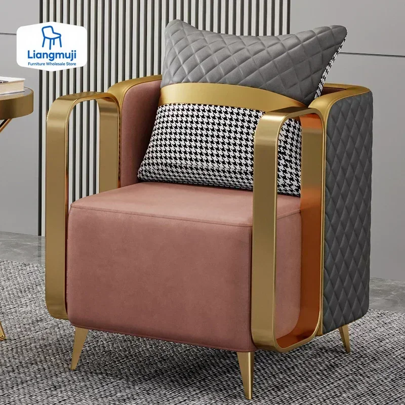 Living Room Single Sofa Dining Chair Victoria Relax Armchair Voven Upholstered Replacement Chairs Booster Nordic Floor Furniture