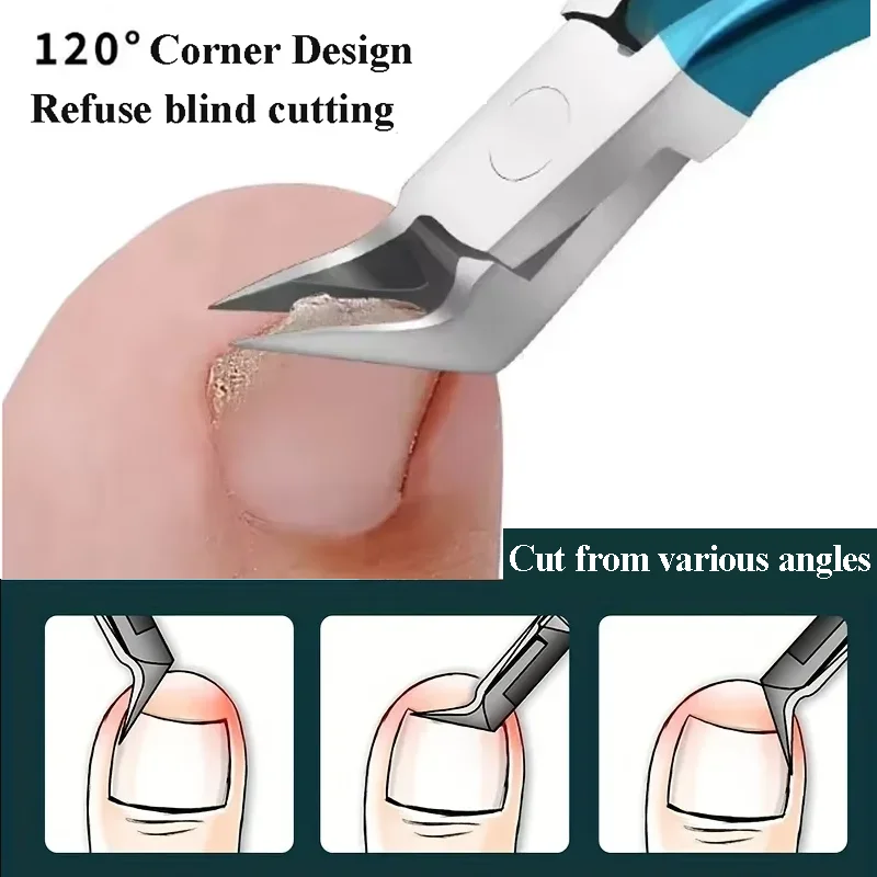 Toe Nail Clippers Nail Correction Thick Ingrown Toenails Nippers Dead Skin Nail Art Pedicure Care Plier Cutter Scissor Tool