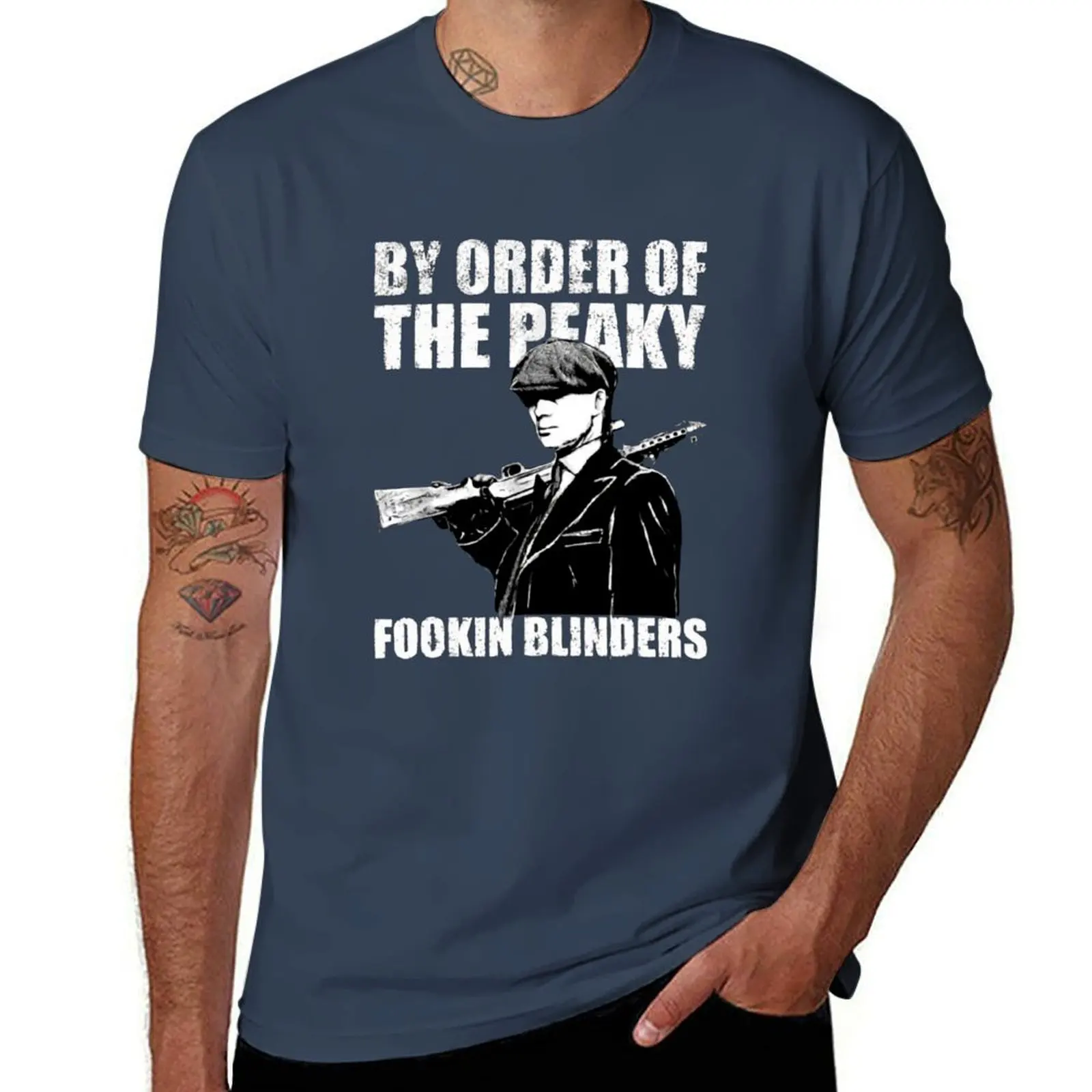 Fookin Peaky of Order Blinders-2400 by The T-Shirt Large Size Casual Short Sleeve Top