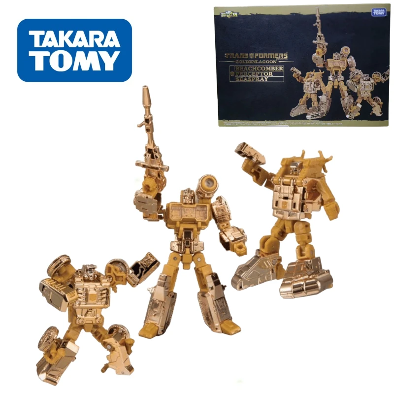 

In stock Japanese Transformers 35th Anniversary Limited Edition Golden Lagoon Series Big Wave & Perceptor & Wave SetFigure robot