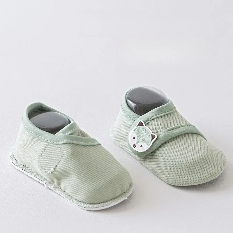 رقيقة الأطفال الطابق الجوارب الرضع المضادة للانزلاق منصة سوليد حذاء طفل صغير المنزل داخلي بلون تنفس الطفل الجوارب غطاء #2