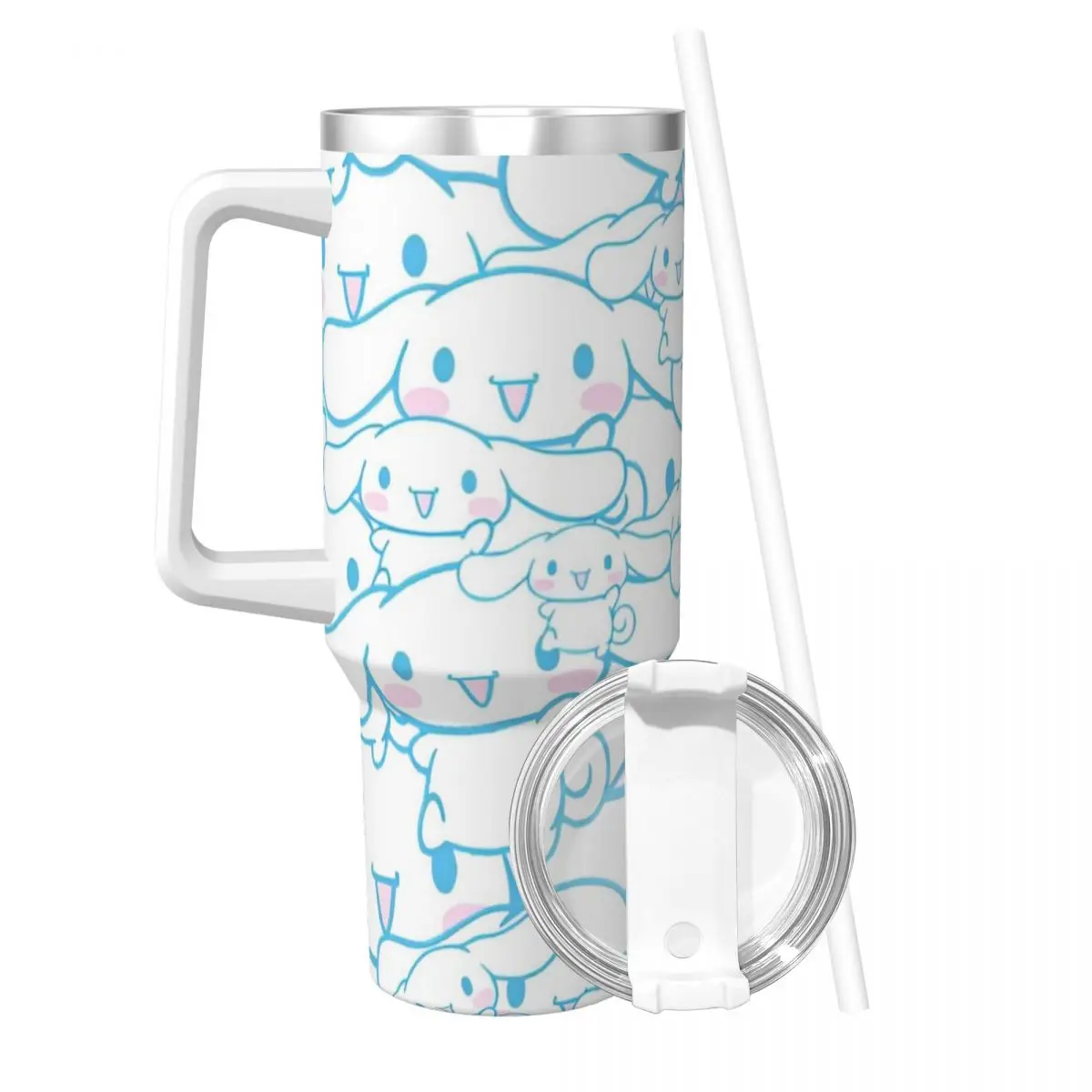 MINISO Kawaii Cinnamoroll Tumbler Hot Drinks Water Bottle Leakproof Stainless Steel Coffee Mug Custom Travel Car Mugs