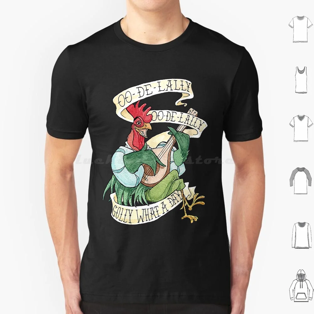 Alan A Dale-Oo De Lally Golly What A Day Roster Bard T Shirt Big Size 100% Cotton Robin Hood Bard Chicken Fairy Tale Golly
