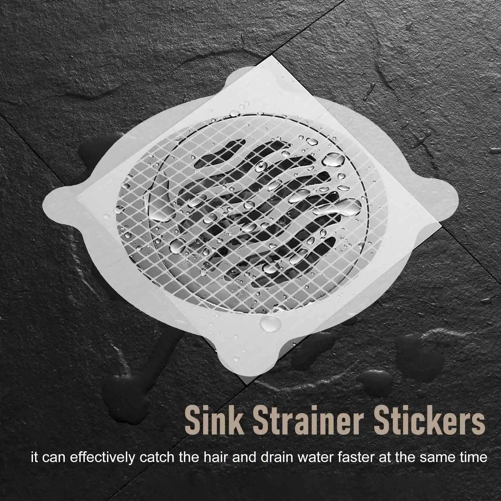 -30 Pcs Disposable Shower Drain Hair Catcher Cover For Showers & Bathtubs Mesh Stickers Mesh Filter Sink Strainer Sticker