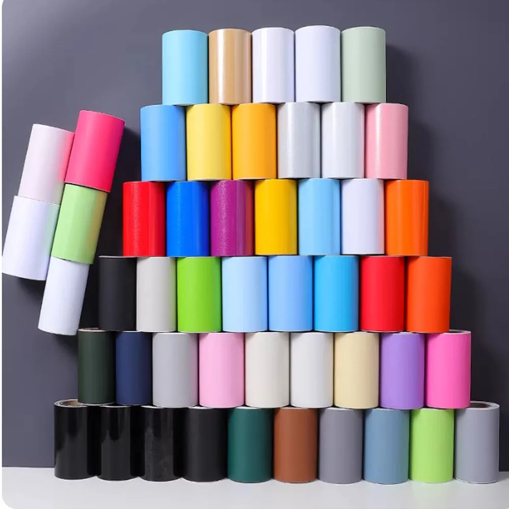 Colorful Wallpaper Solid Color Stickers Instant Advertising Stickers Self-adhesive Waterproof and Moisture-proof Wall Covering