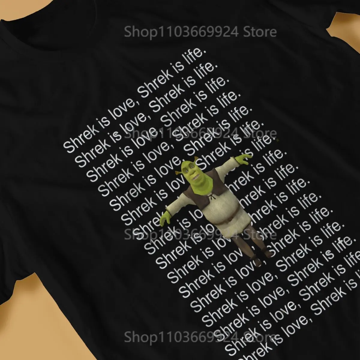 Shrek Cartoon Movie Is Life T Shirt Goth Men Tees Summer Clothing Polyester O-Neck TShirt