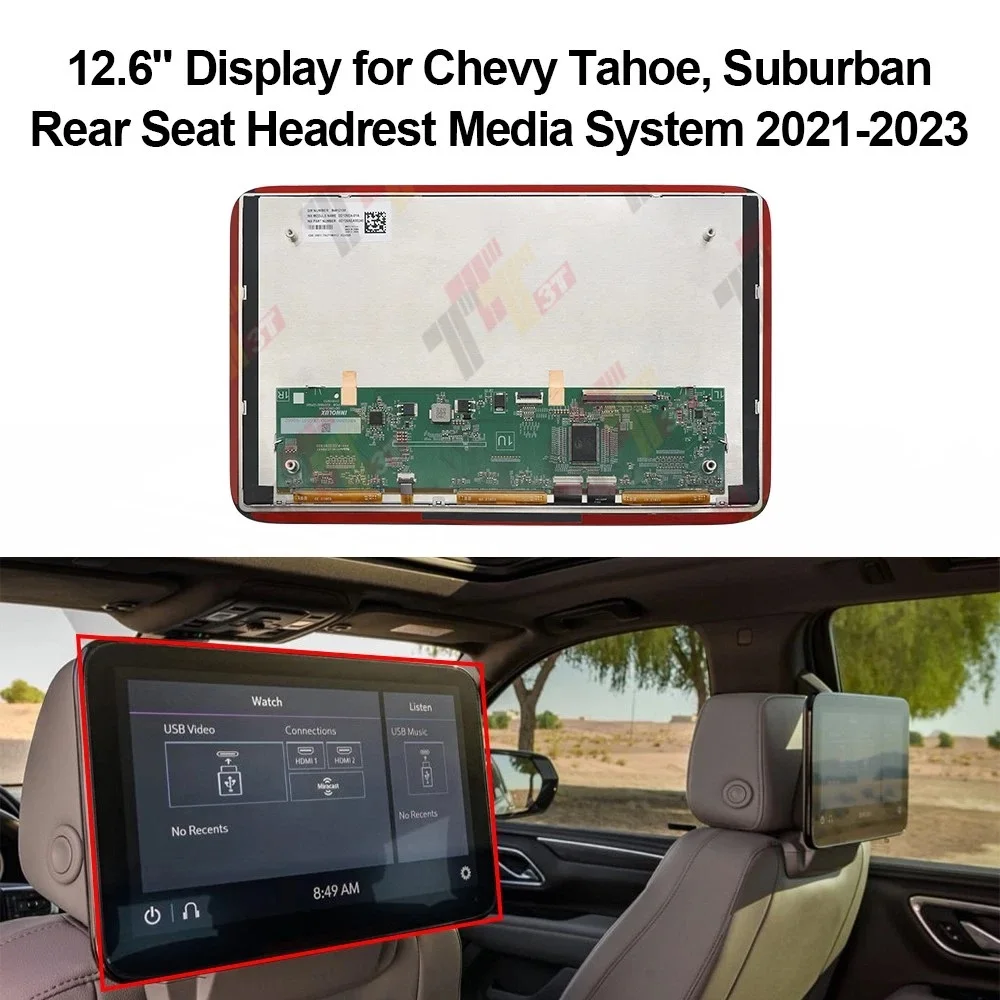 

12,6-дюймовый дисплей для монитора развлечений на задних сиденьях Chevrolet, Chevy, GMC, Cadillac