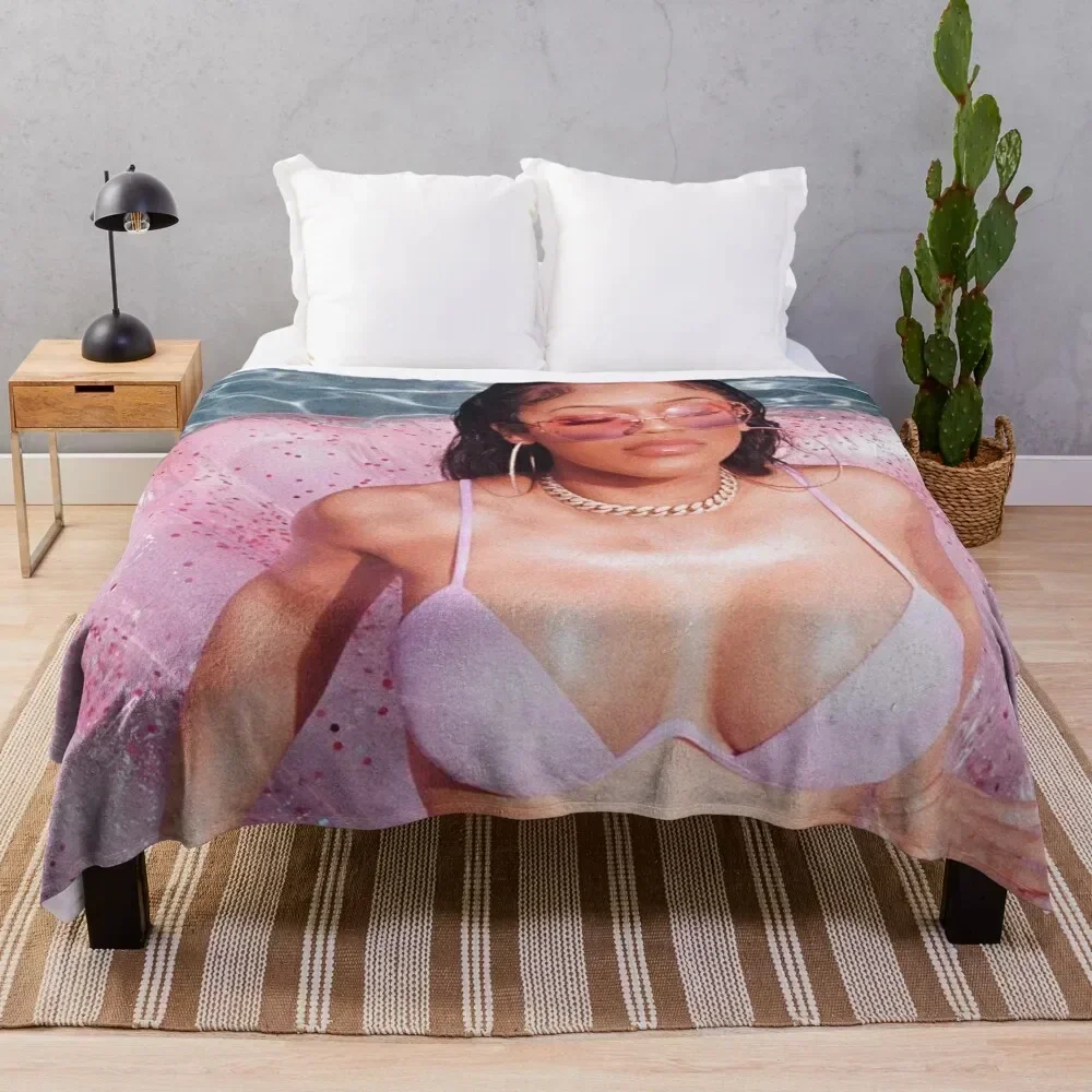 

Saweetie Throw Blanket Cozy Microfiber Throw Blanket for Home Bedroom