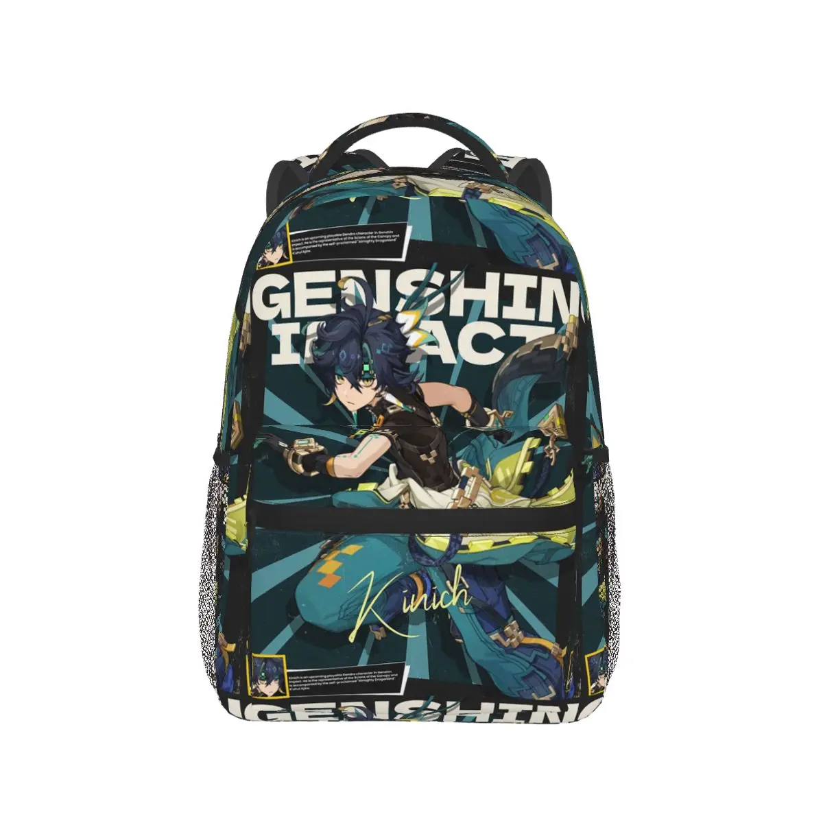 Mochila Kinich Sunblast Genshin Impact, mochila para estudiantes, niños y niñas, bolso escolar para niños, bolsos de hombro para ordenador portátil para hombres y mujeres