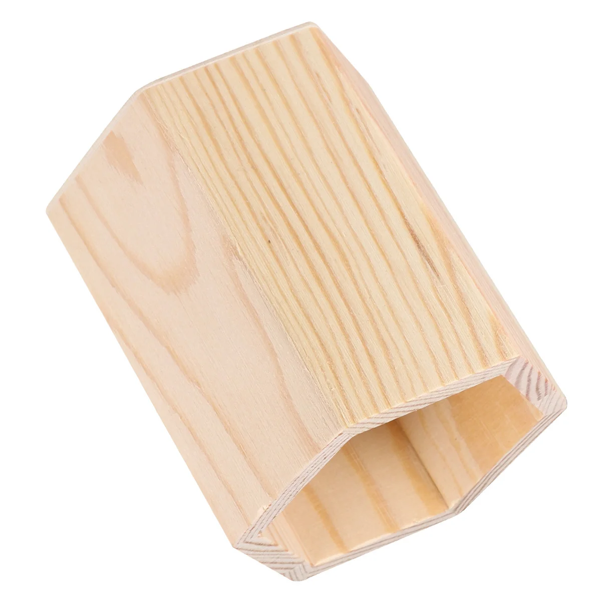 

2Pcs Painting Storage Bucket Single Compartment Design Wood Container for Kids Adults Craft Project Pen Holder Organizer Cup