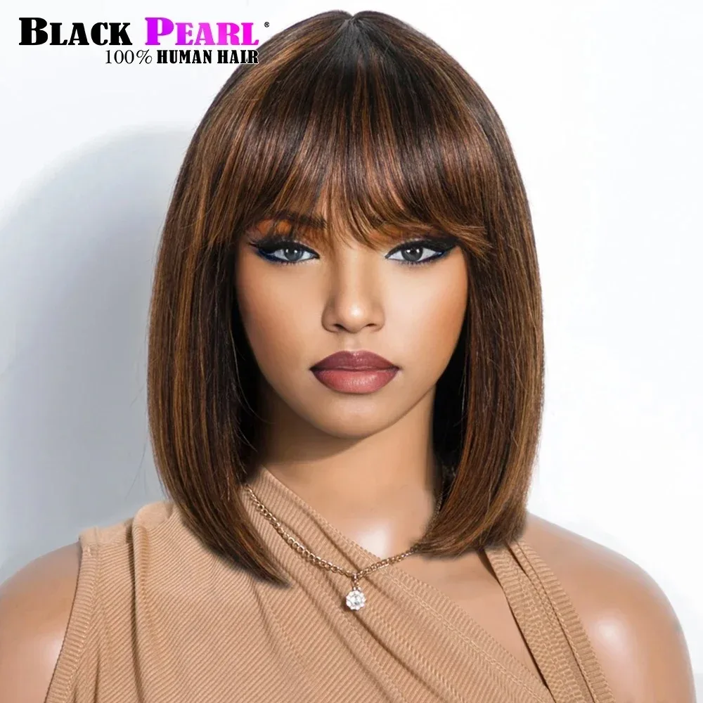 

Выделите блондинку, короткий парик BOB 3x1, кружевной бесклеевой парик из натуральных волос, готовый к работе, бразильский 1b/30, прямой боб, кость с челкой для женщин