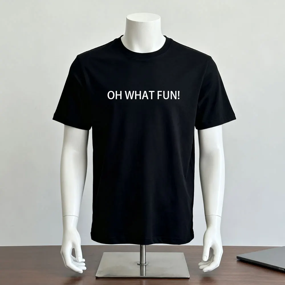 Oh What Fun Christmas Holiday Shirt Woman Man Merry Christmas Fashion Casual Cotton Graphic T Shirts Vintage Streetwear