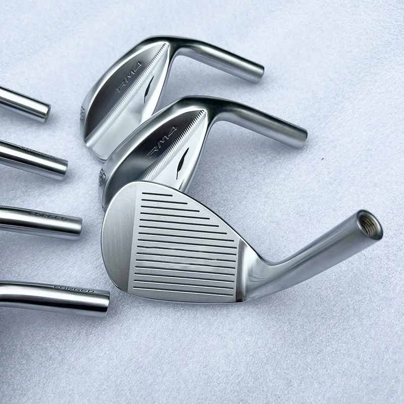 RM4 Golf Clubs Carving Sand Wedges Clubs Head 48 50 52 54 56 58 60 Degrees Silver Stainless Steel Rod Head With Shaft Grips