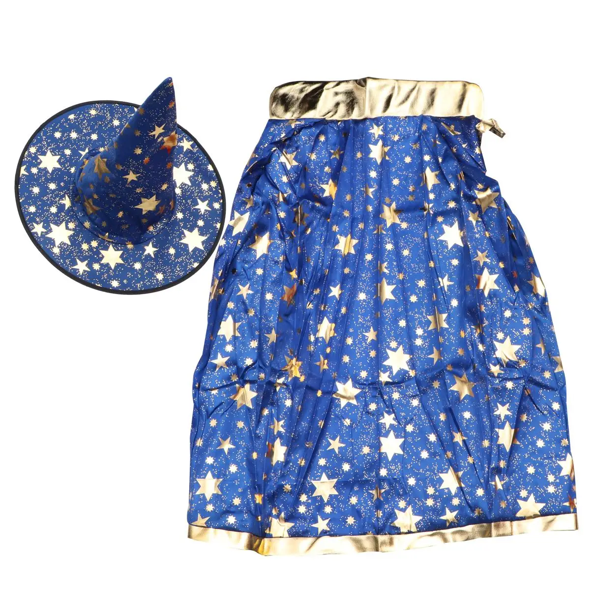 Wizard Cloak Hat Kids Halloween Costumes Bright Color Comfortable One Size Fits Most Creepy Design Long Lasting Cosplay Party