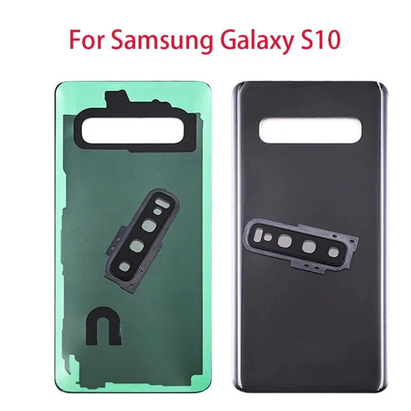 New Battery Back Cover For Sumsung Galaxy S10 Battery Cover 3D Glass Rear Door Housing Panel With Camera Glass Lens  and Without