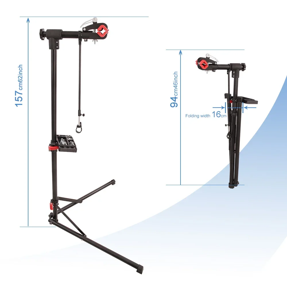 ThinkRider Professional Bike Repair Stand - Adjustable Foldable MTB Road Bicycle Maintenance Tools Display Stand