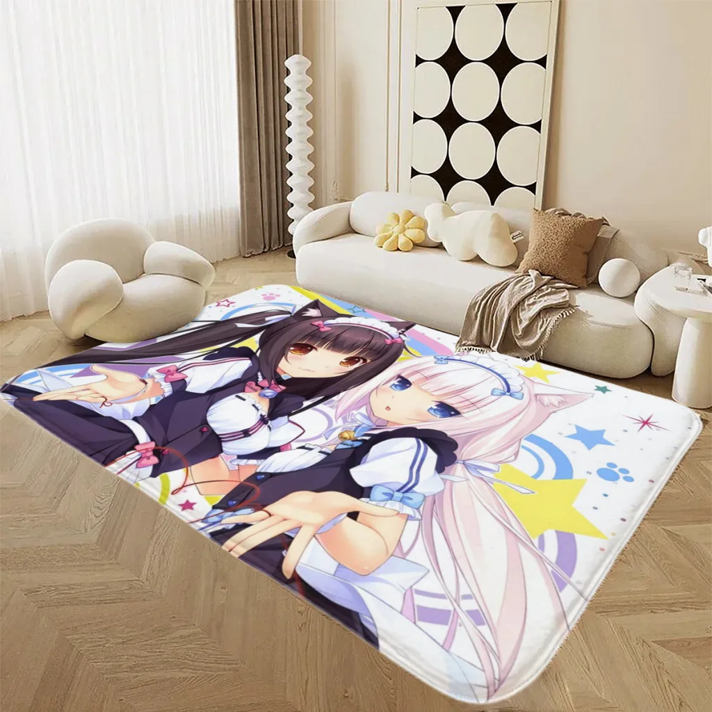 Anime Nekoparas Kawaii  High Quality Rugs for Bedroom Home Decor Mat Lounge Rug Studio Large Area Carpets