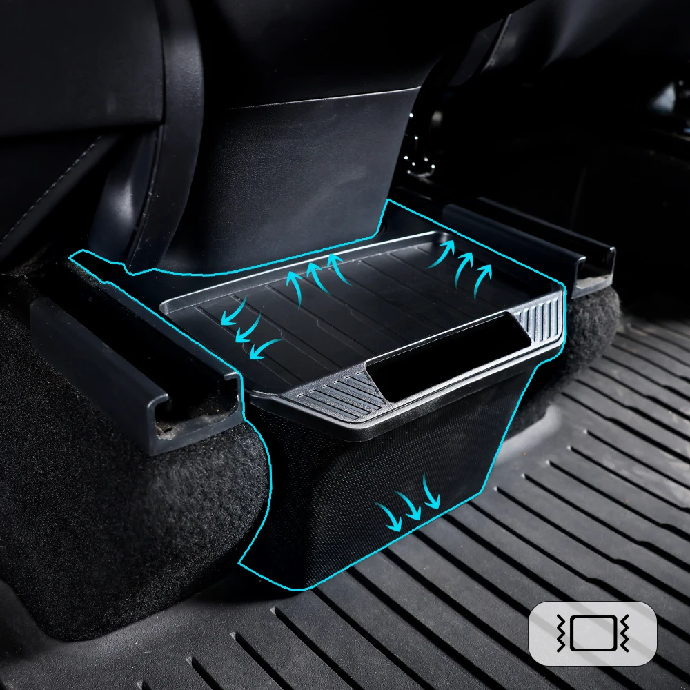 For Tesla Model Y Rear Central Control Storage Box TPE Style Car Console Organzier Tray Case For Tesla Model Y Accessorie