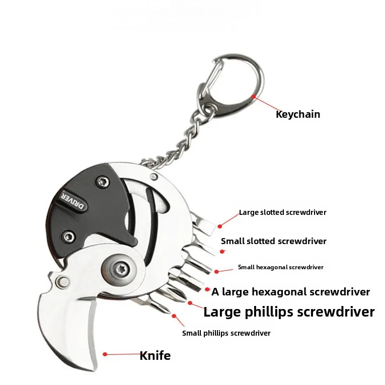 

Mini Outdoor EDC Folding Coin Knife Multi purpose Portable Keychain Stainless Steel Fruit Outdoor Knife