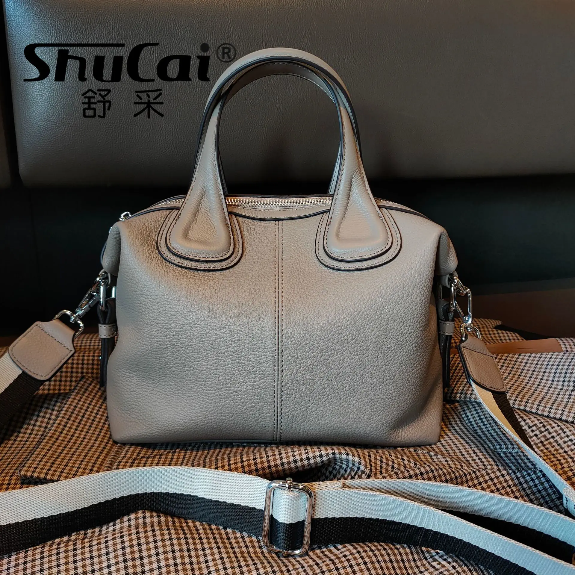 

Genuine Grade Cow Leather Women's Shoulder Crossbody Bag Luxury Designer Brand Ladeis Handbag for Woman Soft Cowhide Tote New