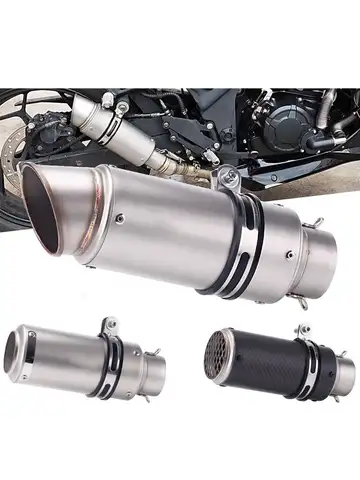 Universale 51/60mm moto sc scarico inox silenziatore di scarico in fibra di carbonio con DB Killer per z900 R3 R25 MT07 MT09 R1 Z400 Z650