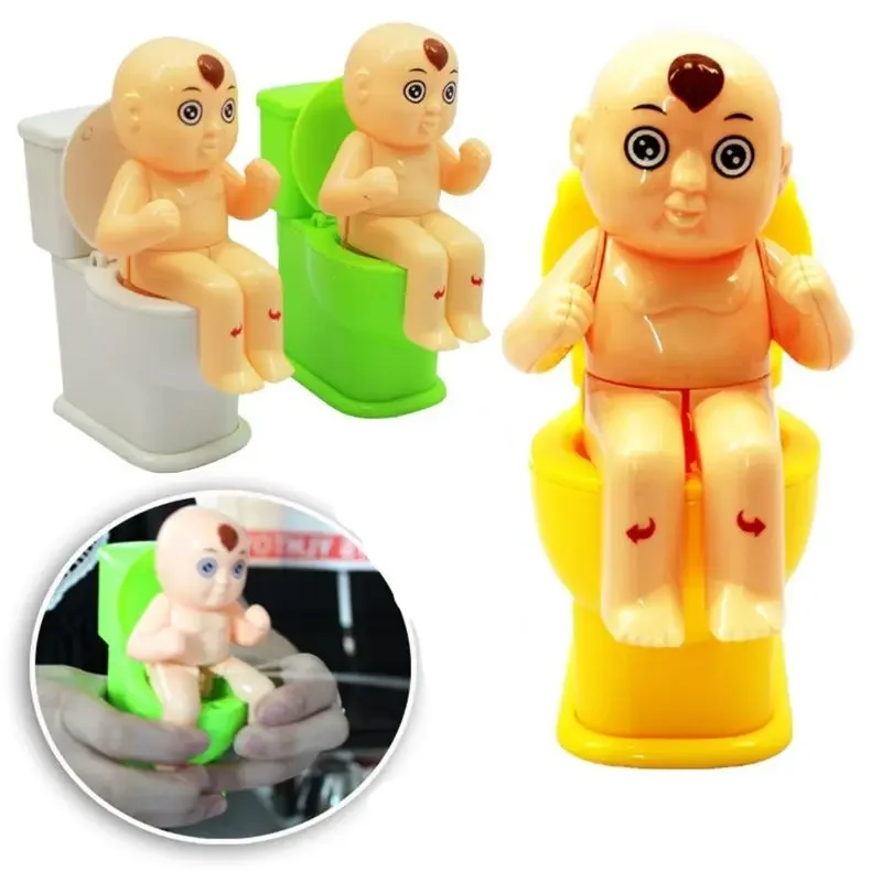 Juguetes de agua de tiro Tricky para niños, Squirt juguete de broma, muñeca de inodoro, Niño de dibujos animados, Spray de agua, divertido, novedad