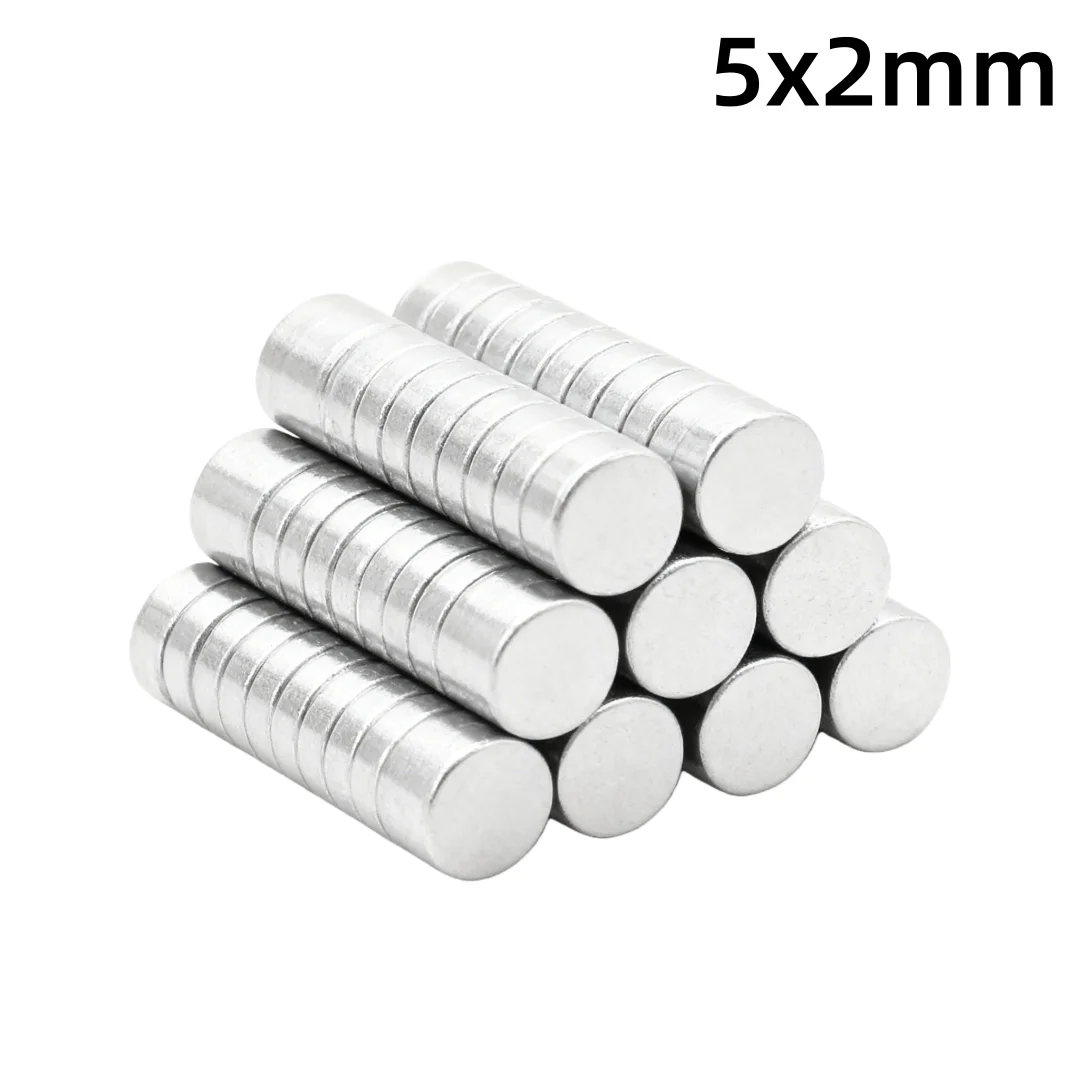 5x2mm Powerful Magnets Strong Disc Magnets For Fridge, DIY, Building, Scientific, Craft, Education 5*2 5x2