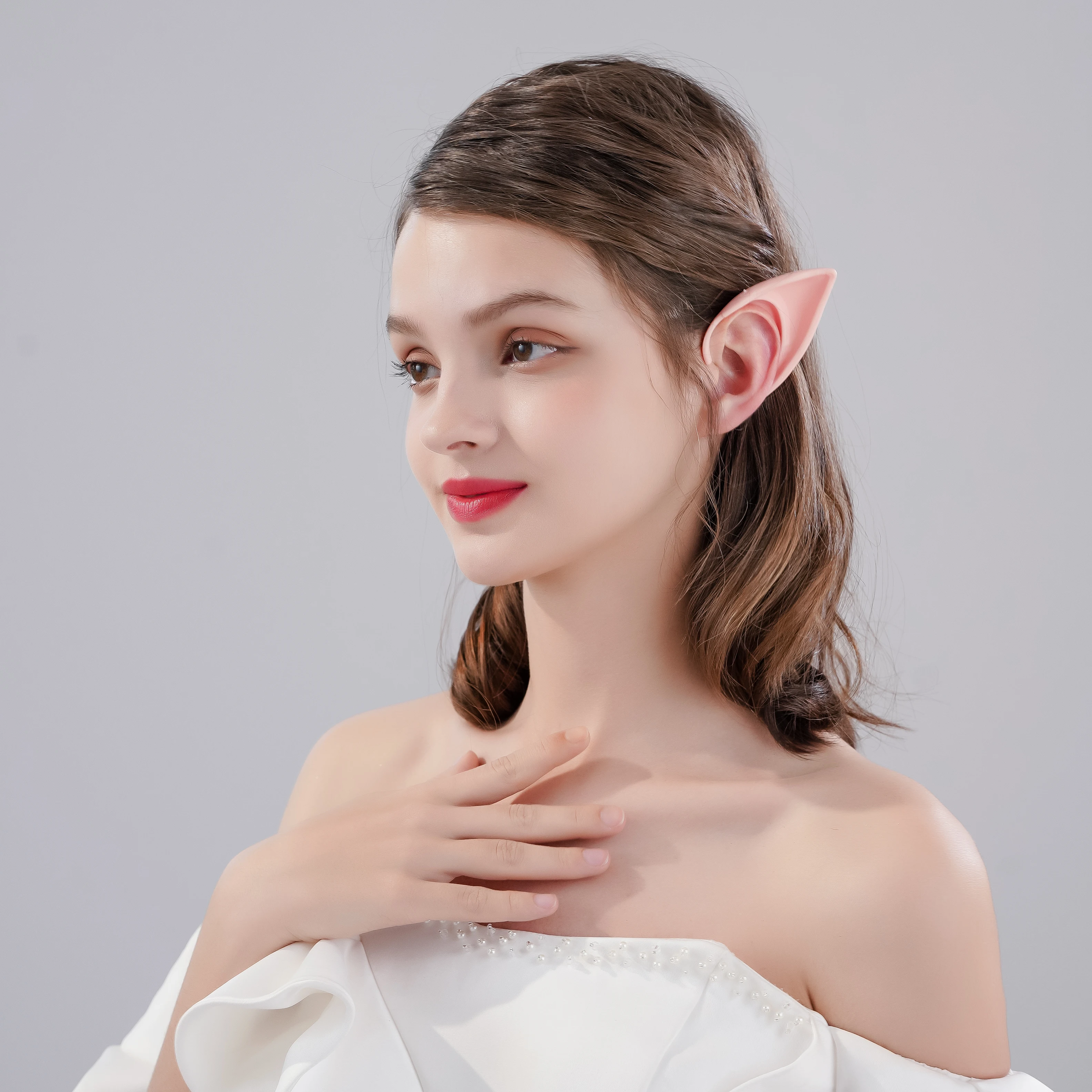 Halloween Decorative Props A Lady COS Elf Fake Pointed Ears&Holiday Dressing Prop